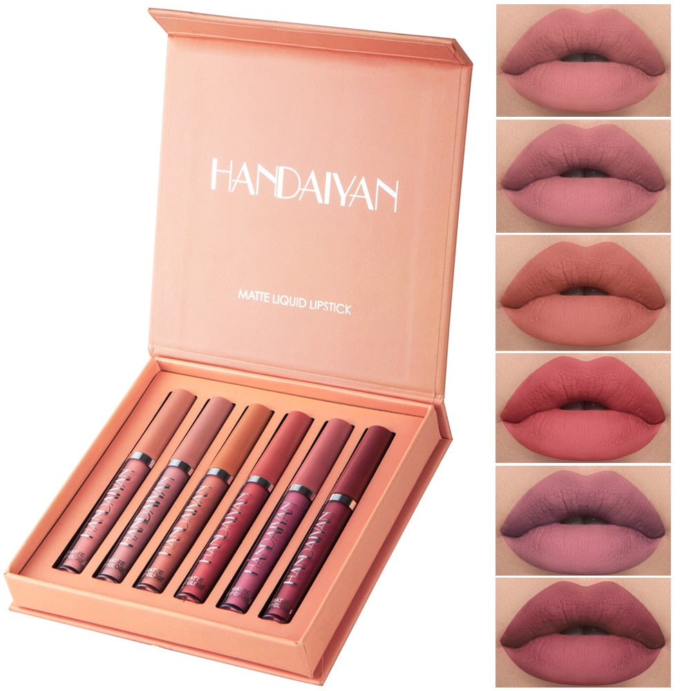 Batom HANDAIYAN - kit com 6 batons luxuosos